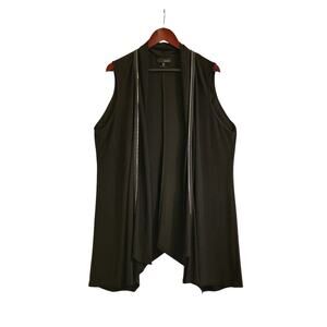 NWOT Sun Kim Zipper Detail Tunic Topper Vest Size 2X Lagenlook ComfyUSA
